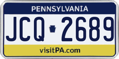 PA license plate JCQ2689