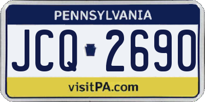PA license plate JCQ2690