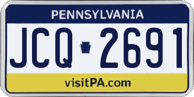 PA license plate JCQ2691