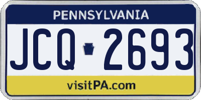 PA license plate JCQ2693