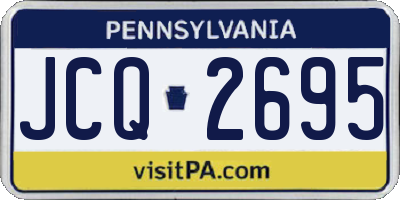 PA license plate JCQ2695