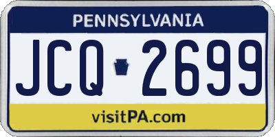 PA license plate JCQ2699