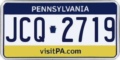 PA license plate JCQ2719