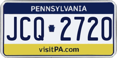 PA license plate JCQ2720