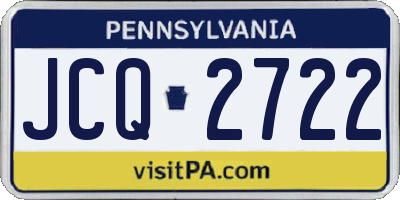 PA license plate JCQ2722