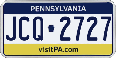 PA license plate JCQ2727