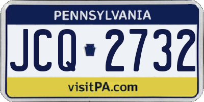 PA license plate JCQ2732