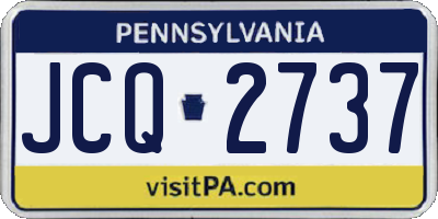 PA license plate JCQ2737