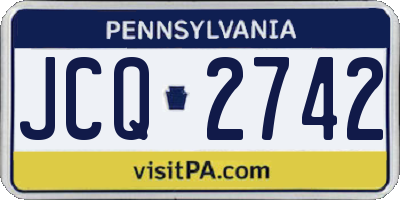 PA license plate JCQ2742