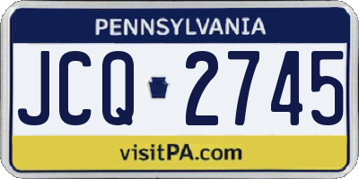 PA license plate JCQ2745