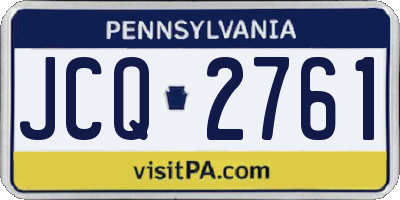 PA license plate JCQ2761