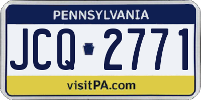 PA license plate JCQ2771