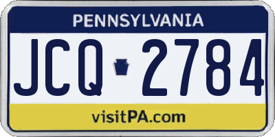 PA license plate JCQ2784