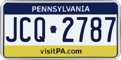 PA license plate JCQ2787