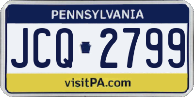 PA license plate JCQ2799