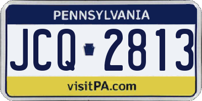 PA license plate JCQ2813