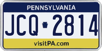 PA license plate JCQ2814