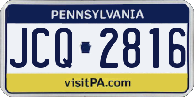 PA license plate JCQ2816