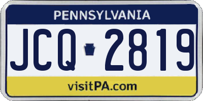 PA license plate JCQ2819