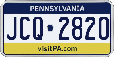 PA license plate JCQ2820