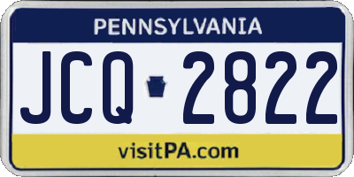 PA license plate JCQ2822