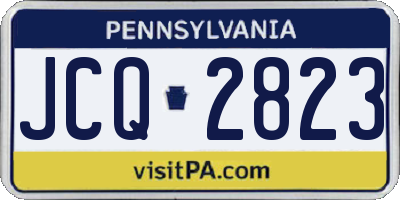 PA license plate JCQ2823