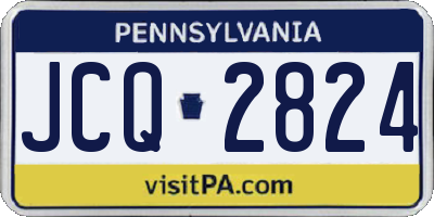 PA license plate JCQ2824