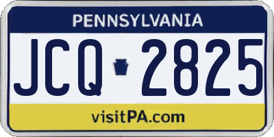 PA license plate JCQ2825