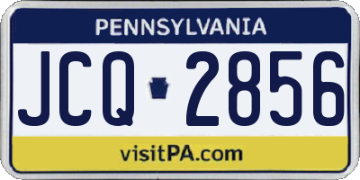 PA license plate JCQ2856