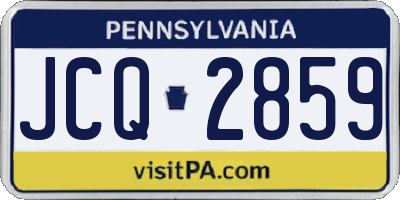 PA license plate JCQ2859