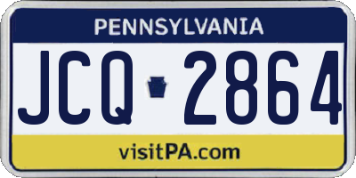 PA license plate JCQ2864