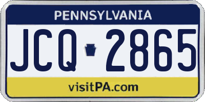 PA license plate JCQ2865