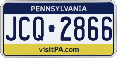 PA license plate JCQ2866