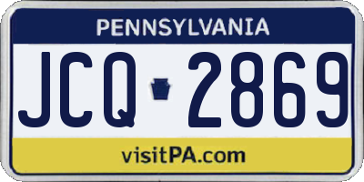 PA license plate JCQ2869