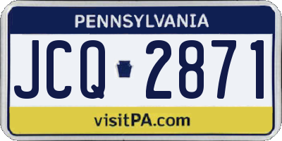 PA license plate JCQ2871