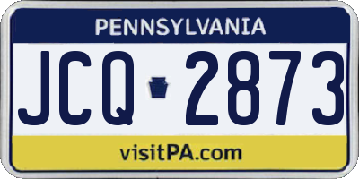 PA license plate JCQ2873