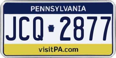 PA license plate JCQ2877