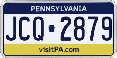 PA license plate JCQ2879
