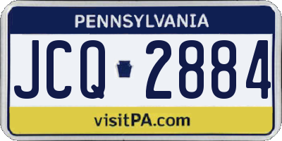 PA license plate JCQ2884