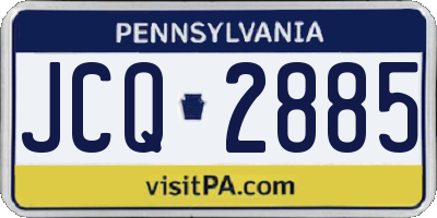 PA license plate JCQ2885