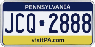 PA license plate JCQ2888