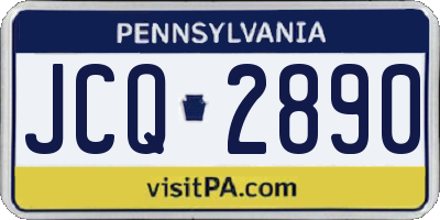 PA license plate JCQ2890