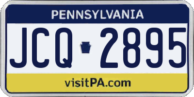 PA license plate JCQ2895