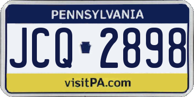 PA license plate JCQ2898