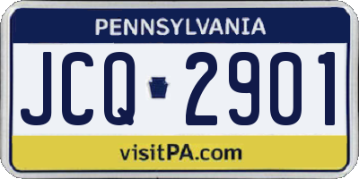 PA license plate JCQ2901