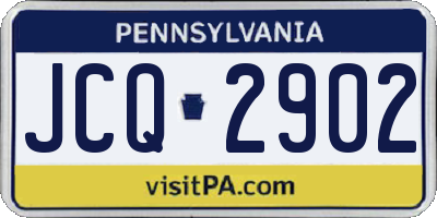 PA license plate JCQ2902
