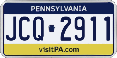 PA license plate JCQ2911