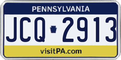 PA license plate JCQ2913