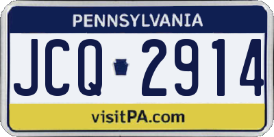 PA license plate JCQ2914