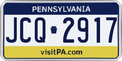 PA license plate JCQ2917